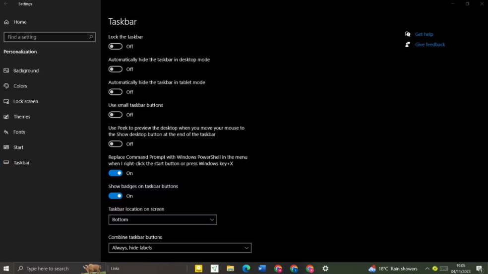 如何在 Windows 10 中将任务栏图标居中 Windows 第4张-小白软件